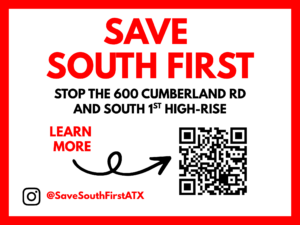Save South First Stop the 600 Cumberland Rd and South 1st high-rise. Learn more.